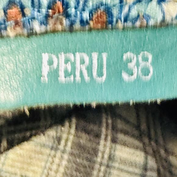 L'Artiste Spring Step Boots Womens 7.5 Blue Leather Peru Western Mid Calf Boho - Picture 10 of 11